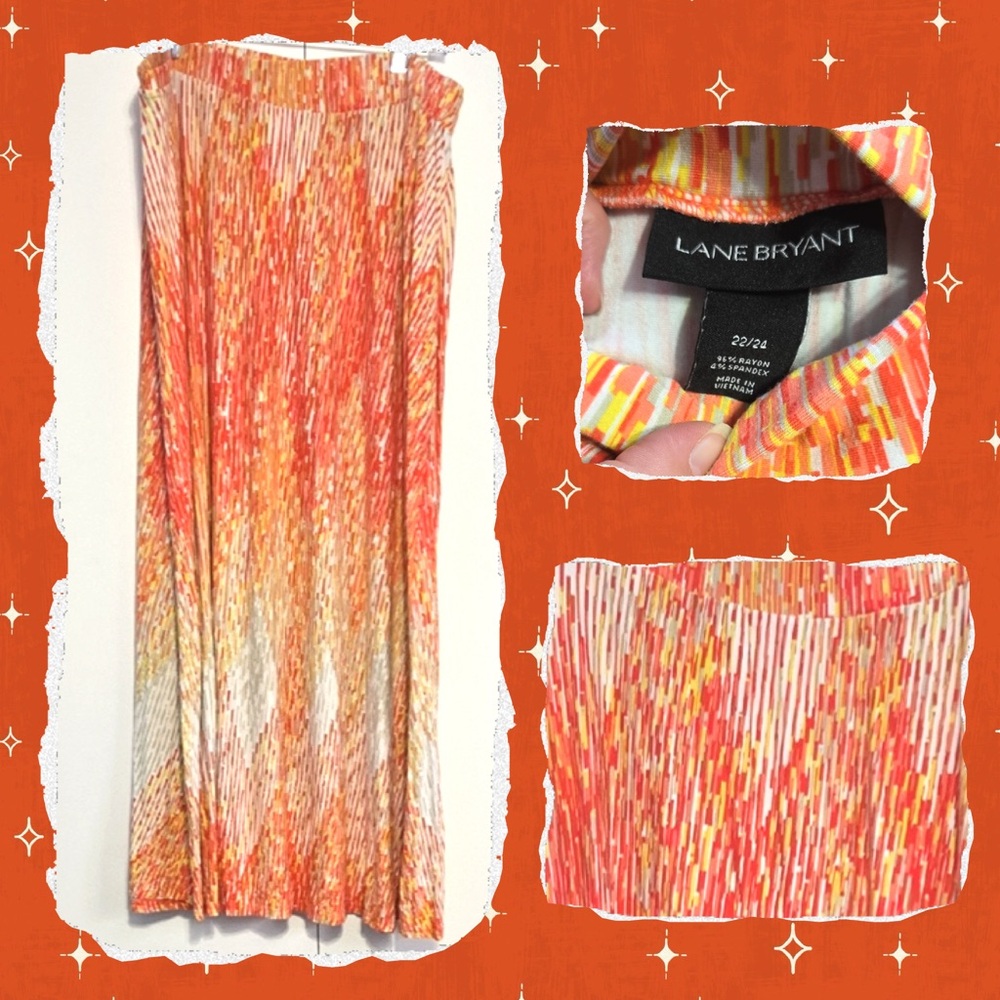 Lane Bryant Multicolor Maxi Skirt • EUC • p2p 20"  length 37" - Picture 2 of 3